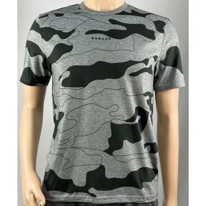 Oakley Custom Fit Men’s Short Sleeve Crew Neck Tee. Gray/Black. Medium